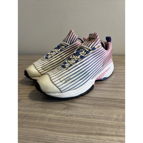 Size 11 - Reebok DMX Thrill Jasmine Pink Blue Blast Running Shoes Sneakers - Picture 5 of 11